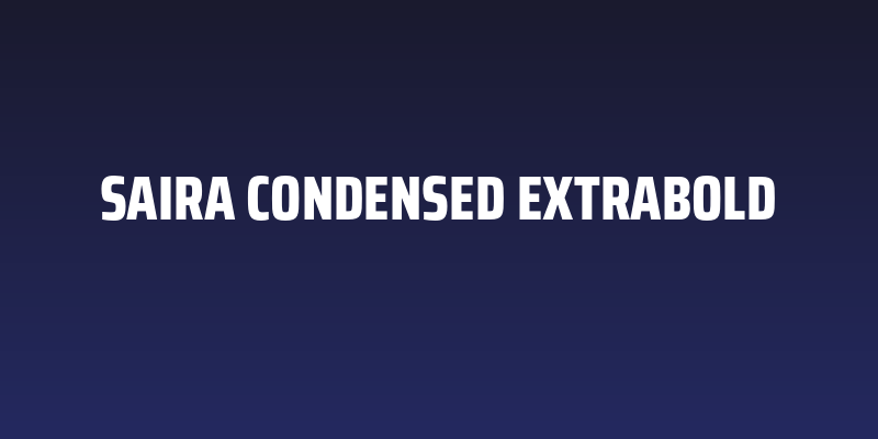Saira Condensed ExtraBold Social Header