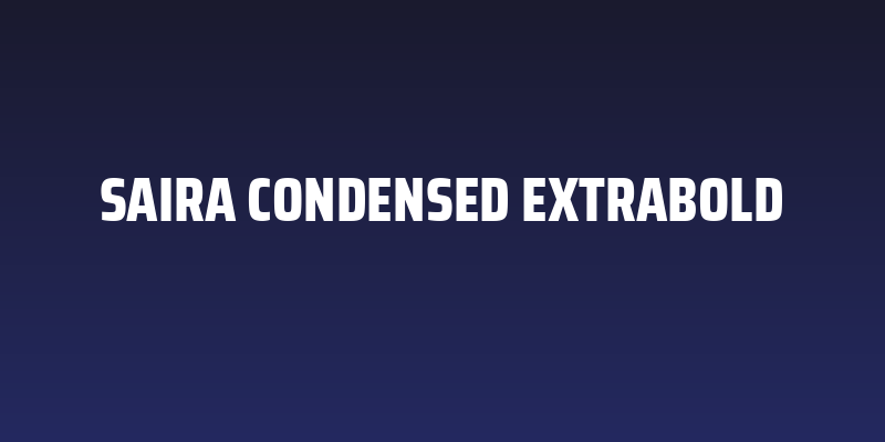 Saira Condensed ExtraBold Social Header
