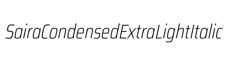 Saira Condensed ExtraLight Italic  नि: शुल्क फ़ॉन्ट्स डाउनलोड