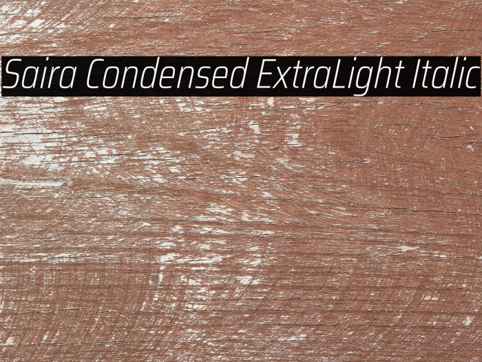 Saira Condensed ExtraLight Italic Example 2