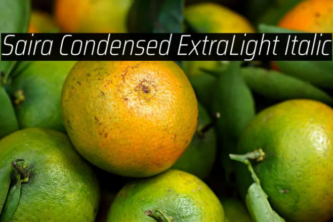 Saira Condensed ExtraLight Italic Example 3