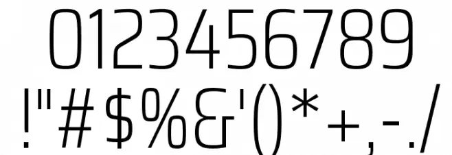 Saira Condensed ExtraLight Font OTHER CHARS