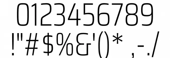 Saira Condensed ExtraLight Font OTHER CHARS