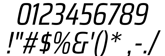 Saira Condensed Italic Font OTHER CHARS