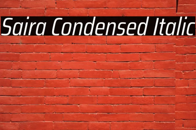 Saira Condensed Italic Example 1