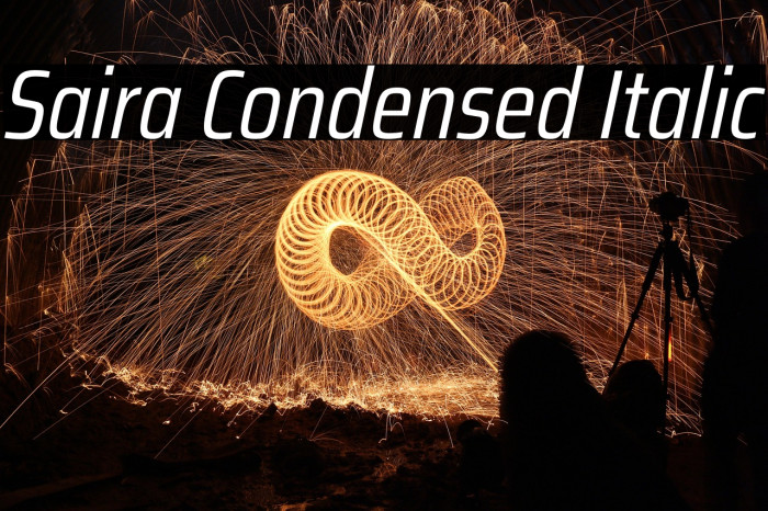Saira Condensed Italic Example 2
