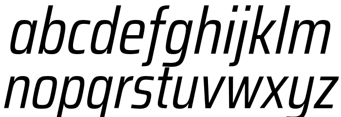 Saira Condensed Italic Font LOWERCASE
