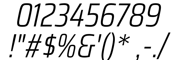 Saira Condensed Light Italic Font OTHER CHARS