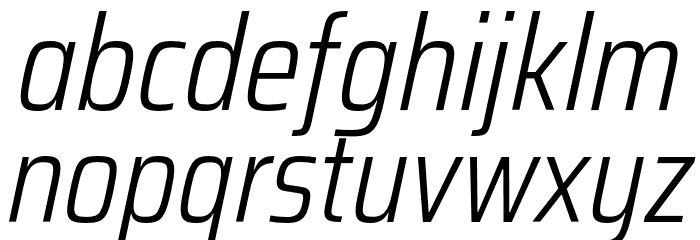 Saira Condensed Light Italic Font LOWERCASE