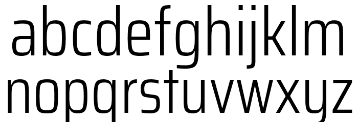 Saira Condensed Light Font LOWERCASE