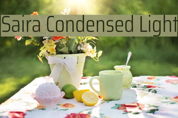 Saira Condensed Light Font examples