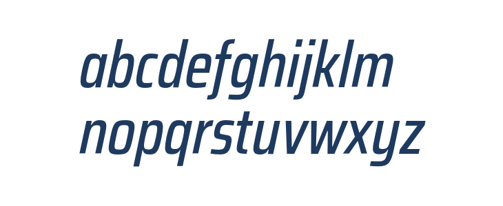 Saira Condensed Medium Italic Lowercase