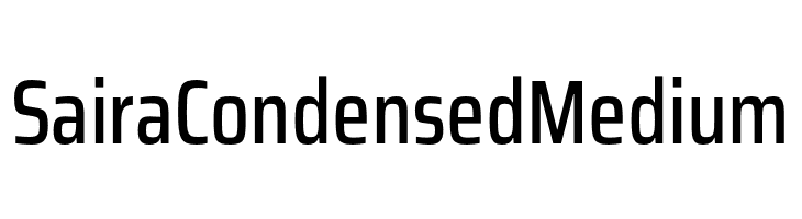 Saira Condensed Medium  免费字体下载