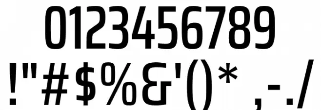 Saira Condensed Medium Font OTHER CHARS