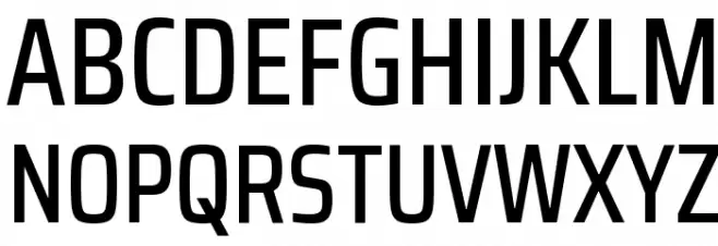 Saira Condensed Medium Schriftart Groß