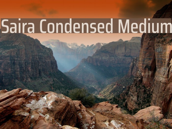 Saira Condensed Medium Font examples