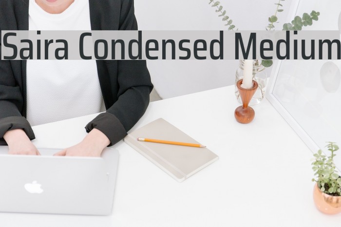Saira Condensed Medium Font examples