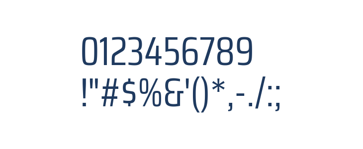 Saira Condensed Regular Other Characters