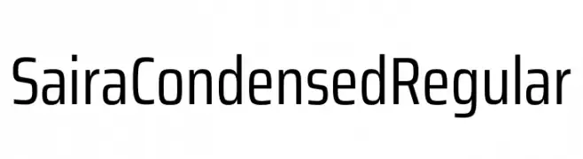 Saira Condensed Regular  Fuentes Gratis Descargar