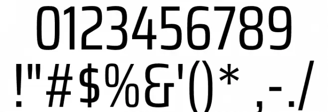 Saira Condensed Regular Font OTHER CHARS