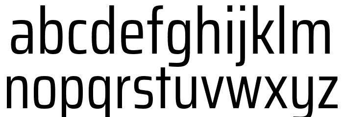 Saira Condensed Regular Font LOWERCASE