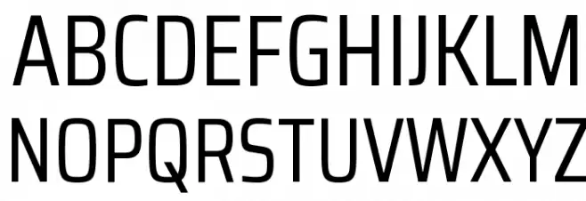 Saira Condensed Regular Caratteri MAIUSCOLE