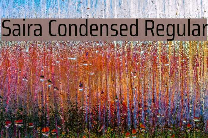 Saira Condensed Regular Example 1
