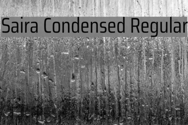 Saira Condensed Regular Font examples