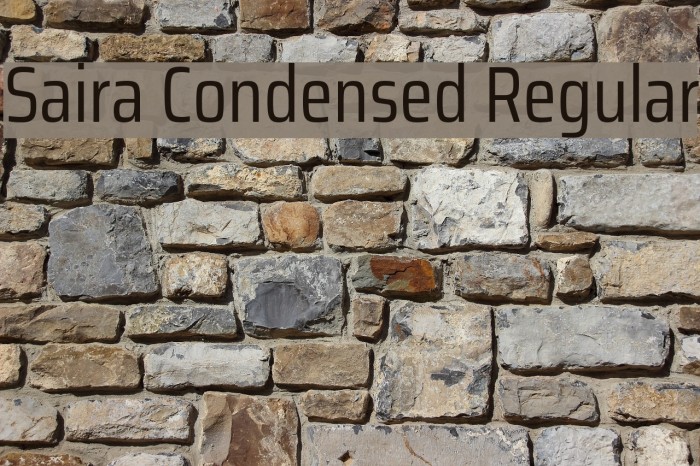 Saira Condensed Regular Example 3