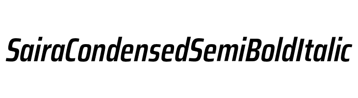 Saira Condensed SemiBold Italic  Скачать бесплатные шрифты
