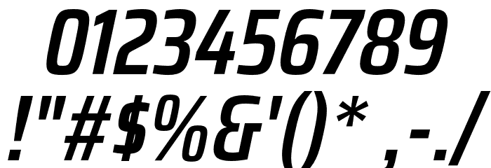 Saira Condensed SemiBold Italic Font OTHER CHARS