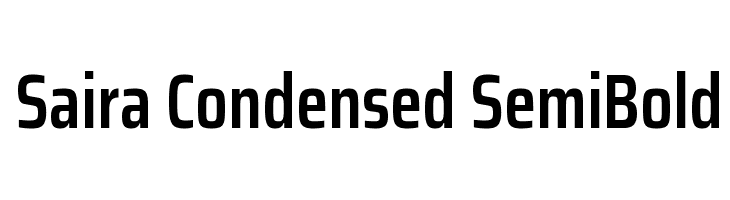 Saira Condensed SemiBold Font