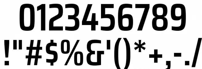 Saira Condensed SemiBold Font OTHER CHARS