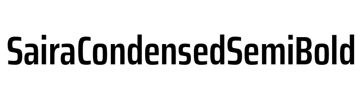 Saira Condensed SemiBold  Frei Schriftart Herunterladen