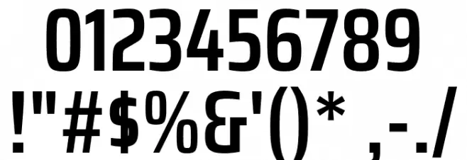 Saira Condensed SemiBold Font OTHER CHARS