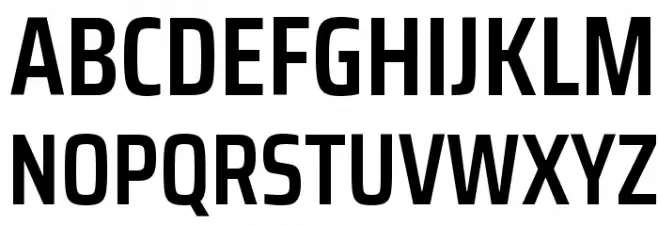 Saira Condensed SemiBold Schriftart Groß