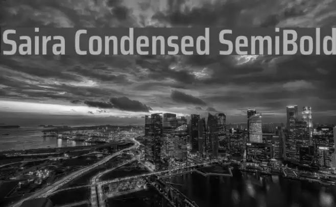 Saira Condensed SemiBold Font examples