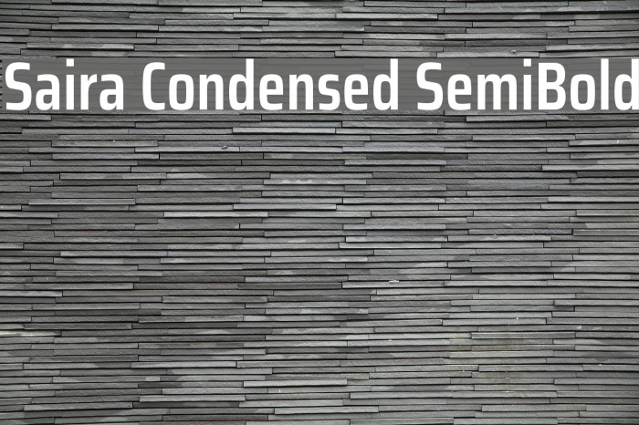 Saira Condensed SemiBold Font examples
