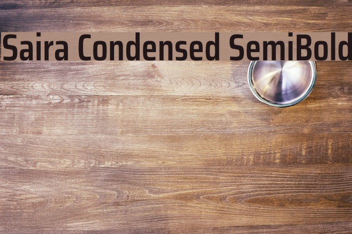 Saira Condensed SemiBold Font examples