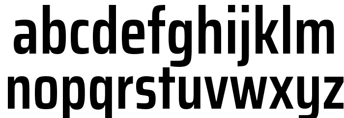 Saira Condensed SemiBold Font LOWERCASE