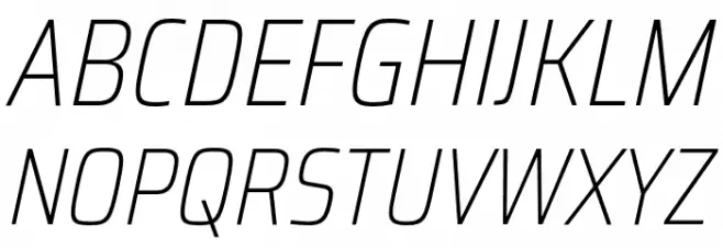 Saira Condensed Thin Italic Font Litere mari