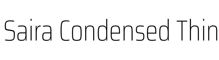 Saira Condensed Thin  免费字体下载