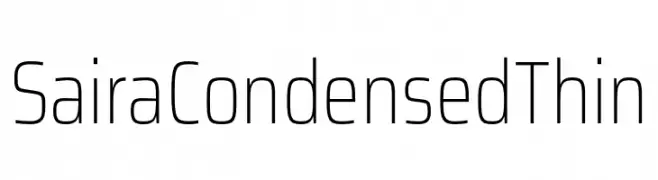 Saira Condensed Thin  Fuentes Gratis Descargar