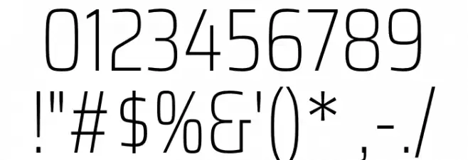 Saira Condensed Thin Font OTHER CHARS