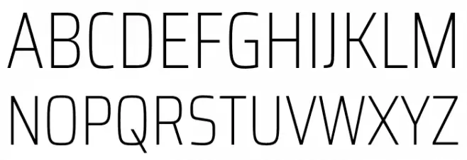 Saira Condensed Thin フォント 大文字