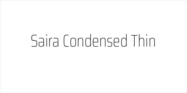 Saira Condensed Thin Logo