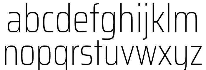 Saira Condensed Thin Font LOWERCASE