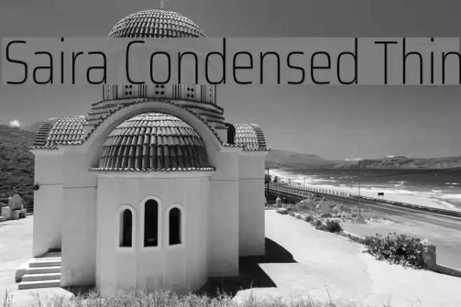 Saira Condensed Thin Font examples