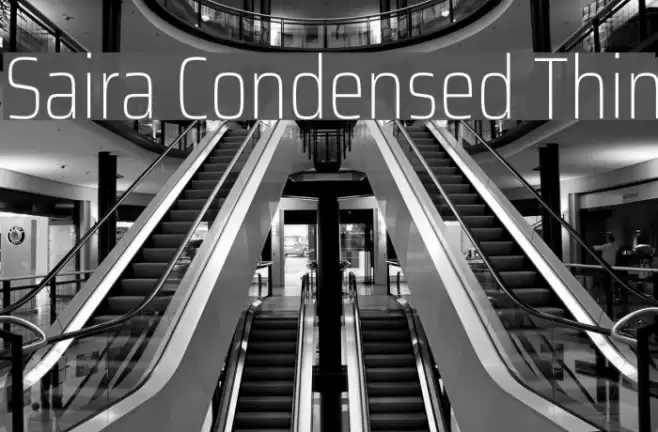 Saira Condensed Thin Font examples