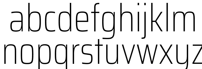 Saira Condensed Thin Font LOWERCASE